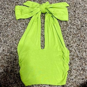 Green Tie Halter Pacsun (size XS)